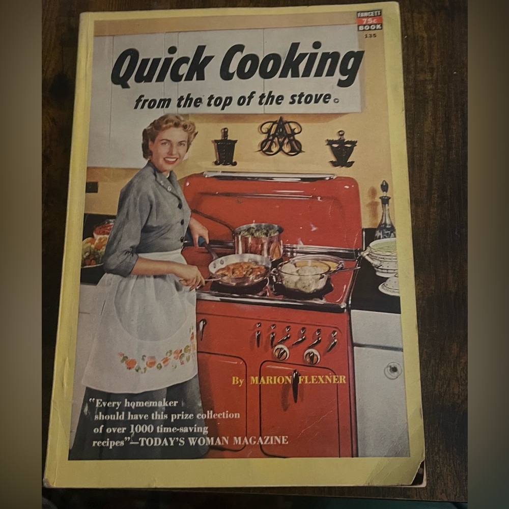 Vintage Cooking Book with Red Cover